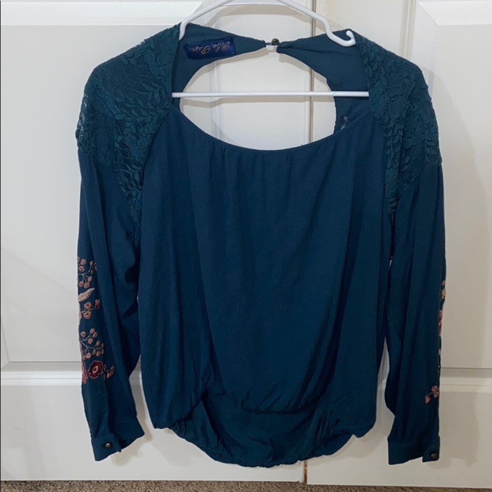 Floral embroidered blouse